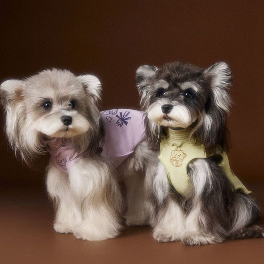 Autumn Reversible Striped Ruffle Undershirt Sleeveless Dog Vest