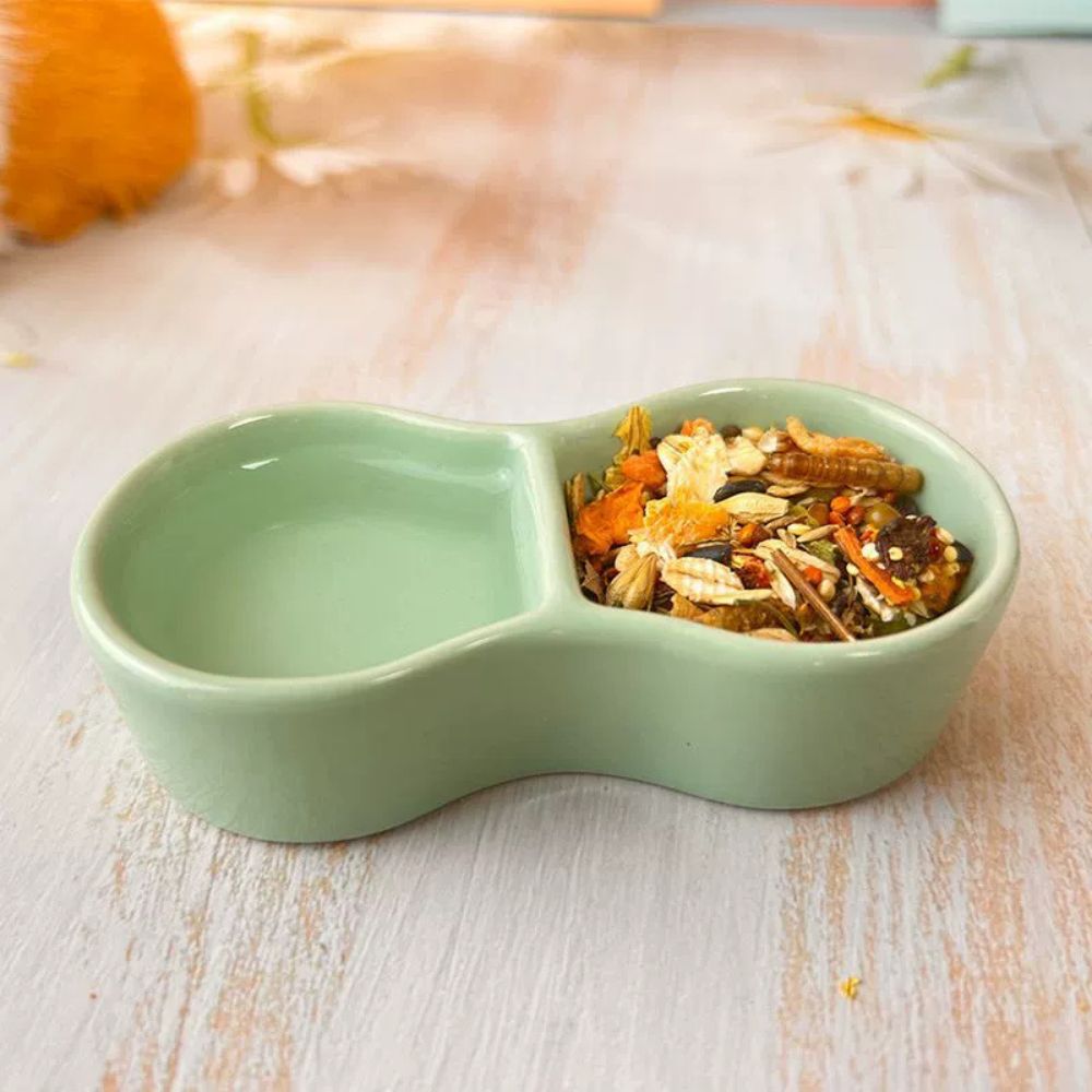 Ceramic Feeding Bowl for Hamsters, Parrots, and Small Pets