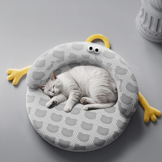 Pet Ice Silk Semi-Circle Cooling Nest Cat Bed