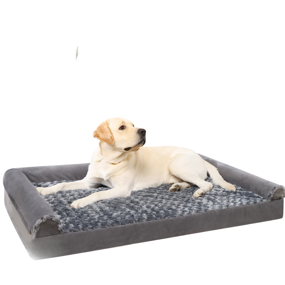 Waterproof Memory Foam Plush Dog Bed