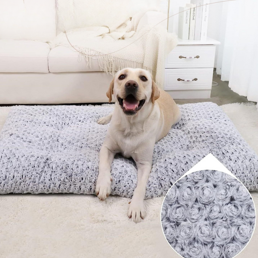 Mosaic Warm Rose Velvet Large Dog Bed