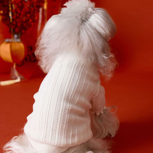 White Sweater Warm Cat Dog Clothes