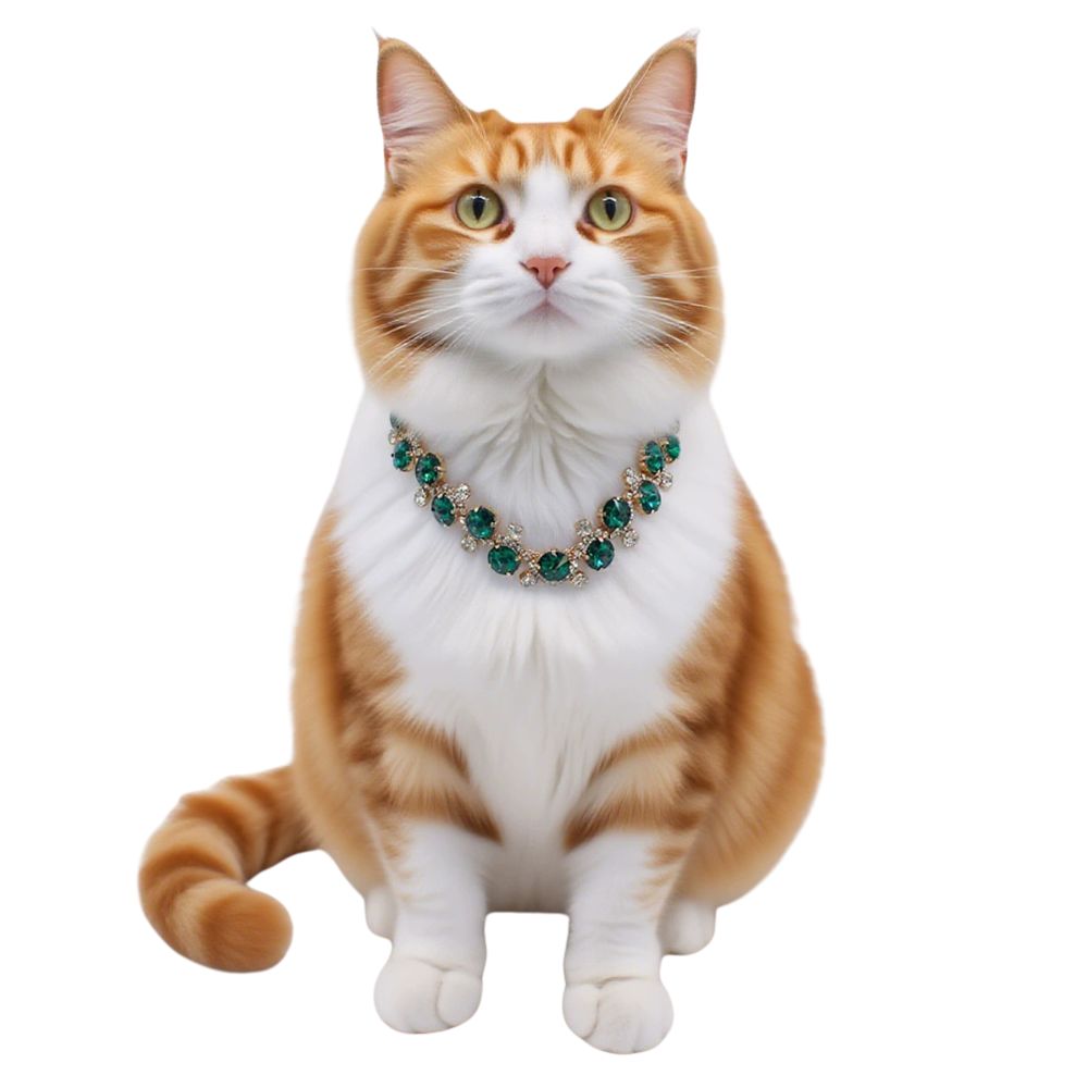 Luxury Gemstone Pearl Pet Necklace