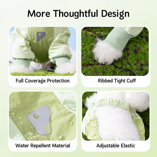 Small Dog Waterproof Four-Leg Pants – Dust-Proof, Anti-Urine & Anti-Dirt Outfit