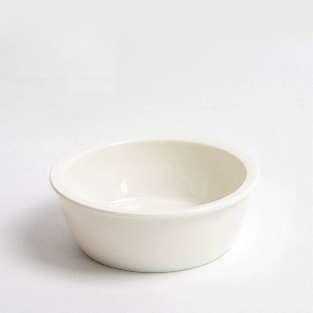 Elevated Ceramic & Bamboo Double Pet Bowl Stand
