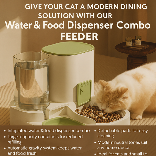 Water and Food Dispenser Combo - Feeder