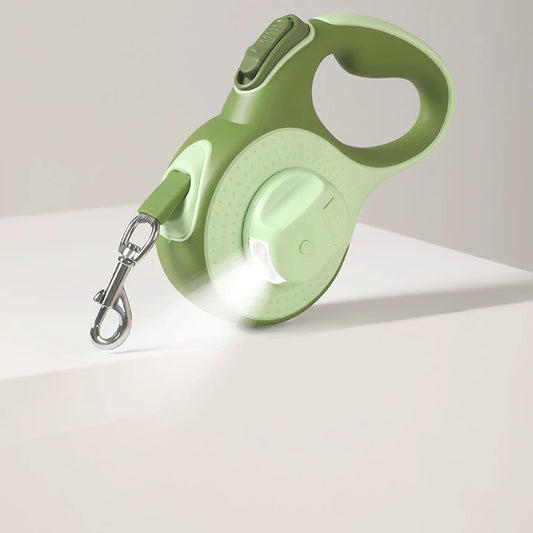 LED Retractable Dog Leash with Flashlight