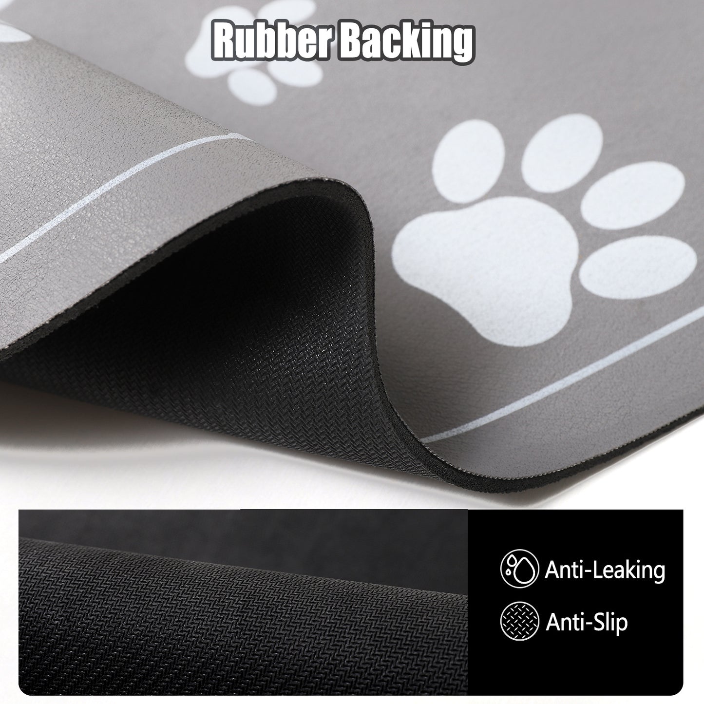 Absorbent Dog Feeding Mat Non-Slip Pet Bowl Pad
