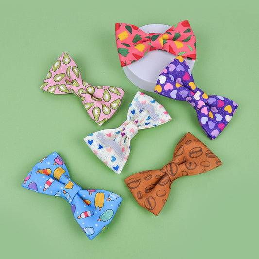 Summer Cute Pet Bow Tie Reversible Printed Eco-Friendly Cat Dog Collar Accessory