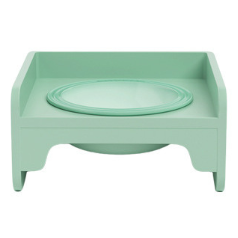 Modular Elevated Plastic Pet Bowl with Anti-Spill Design