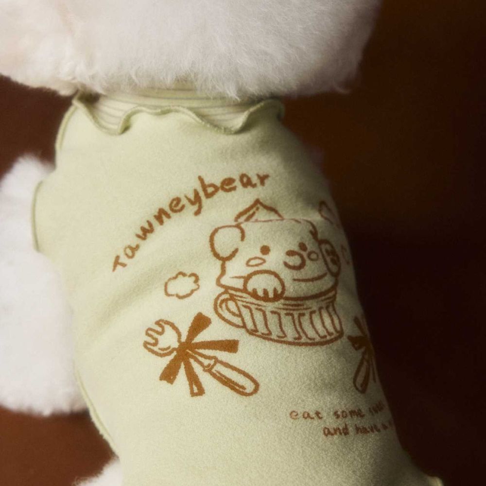 Autumn Reversible Striped Ruffle Undershirt Sleeveless Dog Vest