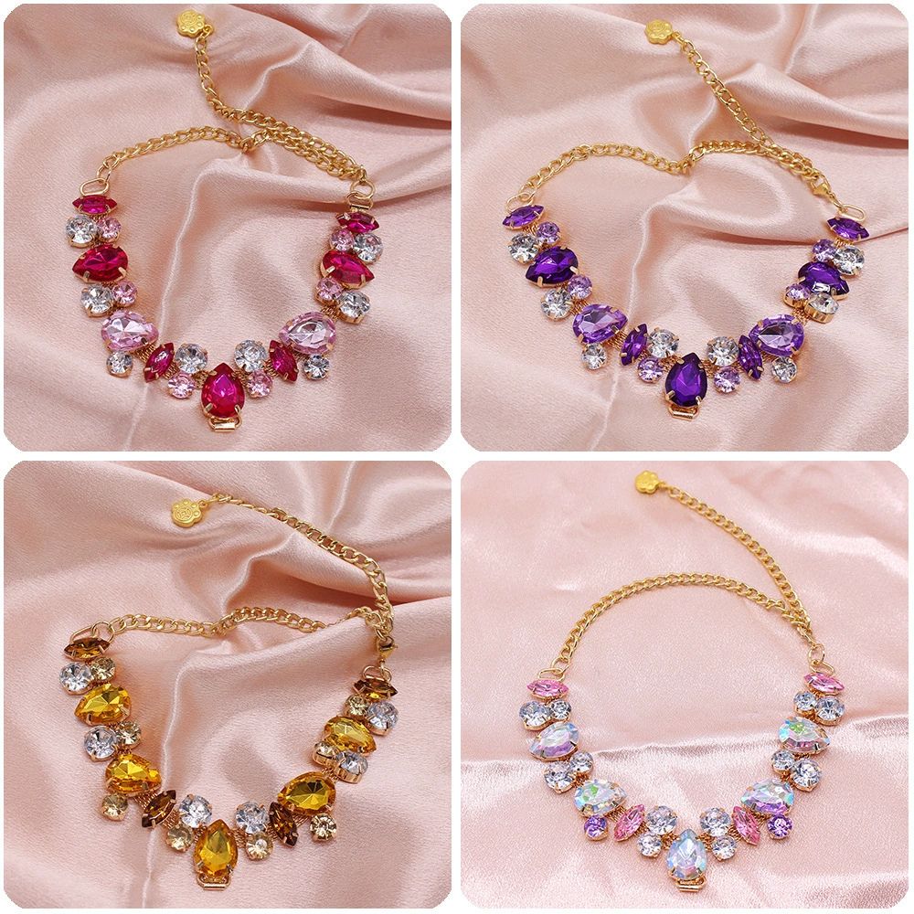 Luxury Gemstone  Pearl Pet Necklace