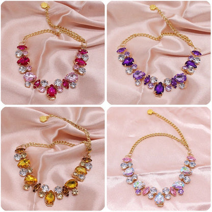 Luxury Gemstone  Pearl Pet Necklace