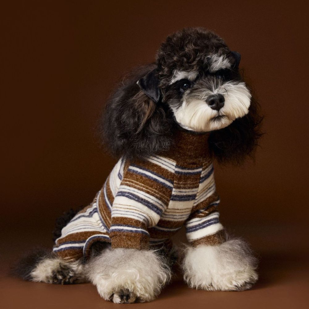 Warm Striped Four-Leg Thick Undershirt Dog Sweatshirt