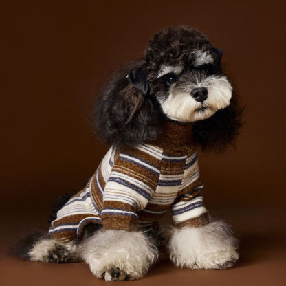 Warm Striped Four-Leg Thick Undershirt Dog Sweatshirt