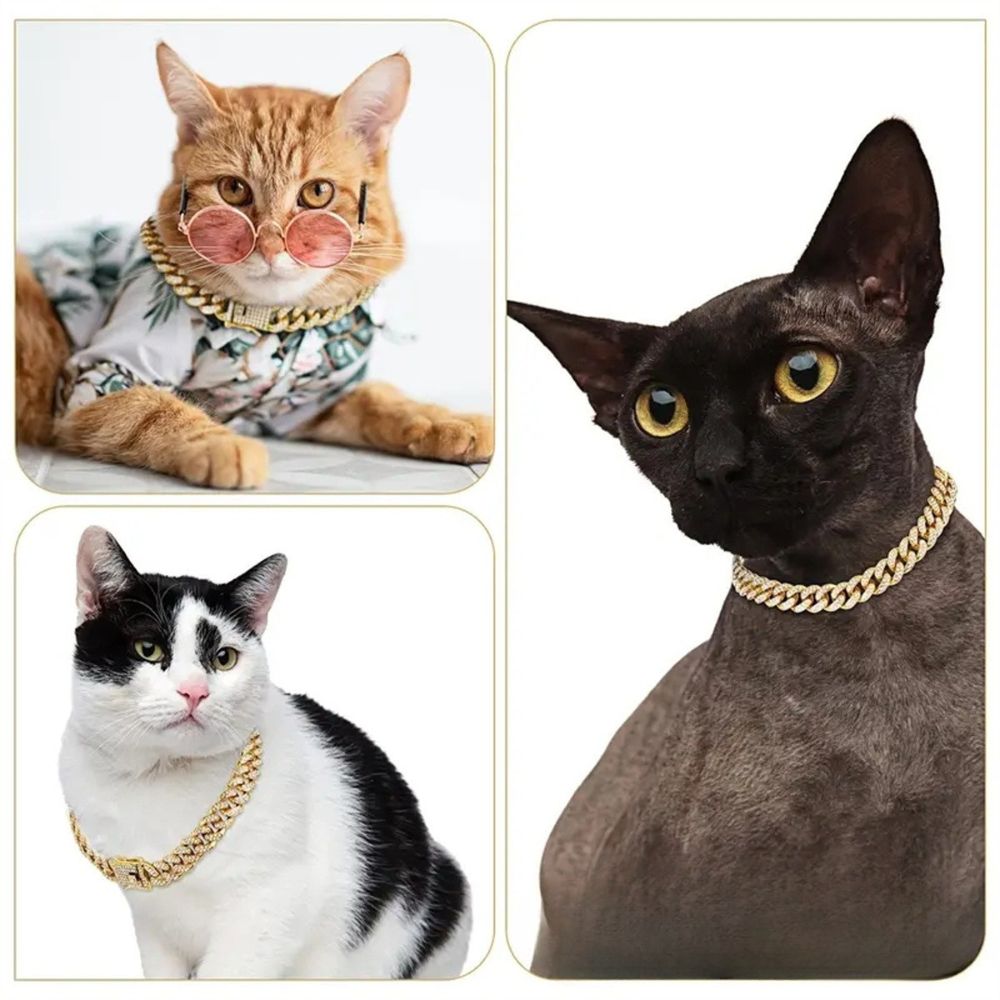 Luxury Gold Cuban Chain Pet Necklace
