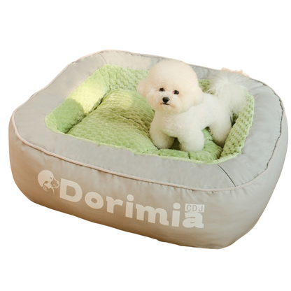 Semi-Enclosed Plush Dog Bed for Winter Warmth and Comfort