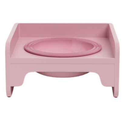 Modular Elevated Plastic Pet Bowl with Anti-Spill Design