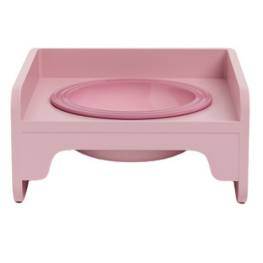 Modular Elevated Plastic Pet Bowl with Anti-Spill Design