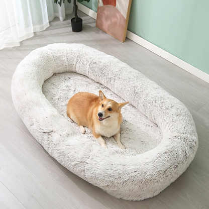 Shaggy Cozy Large Human Dog Bed