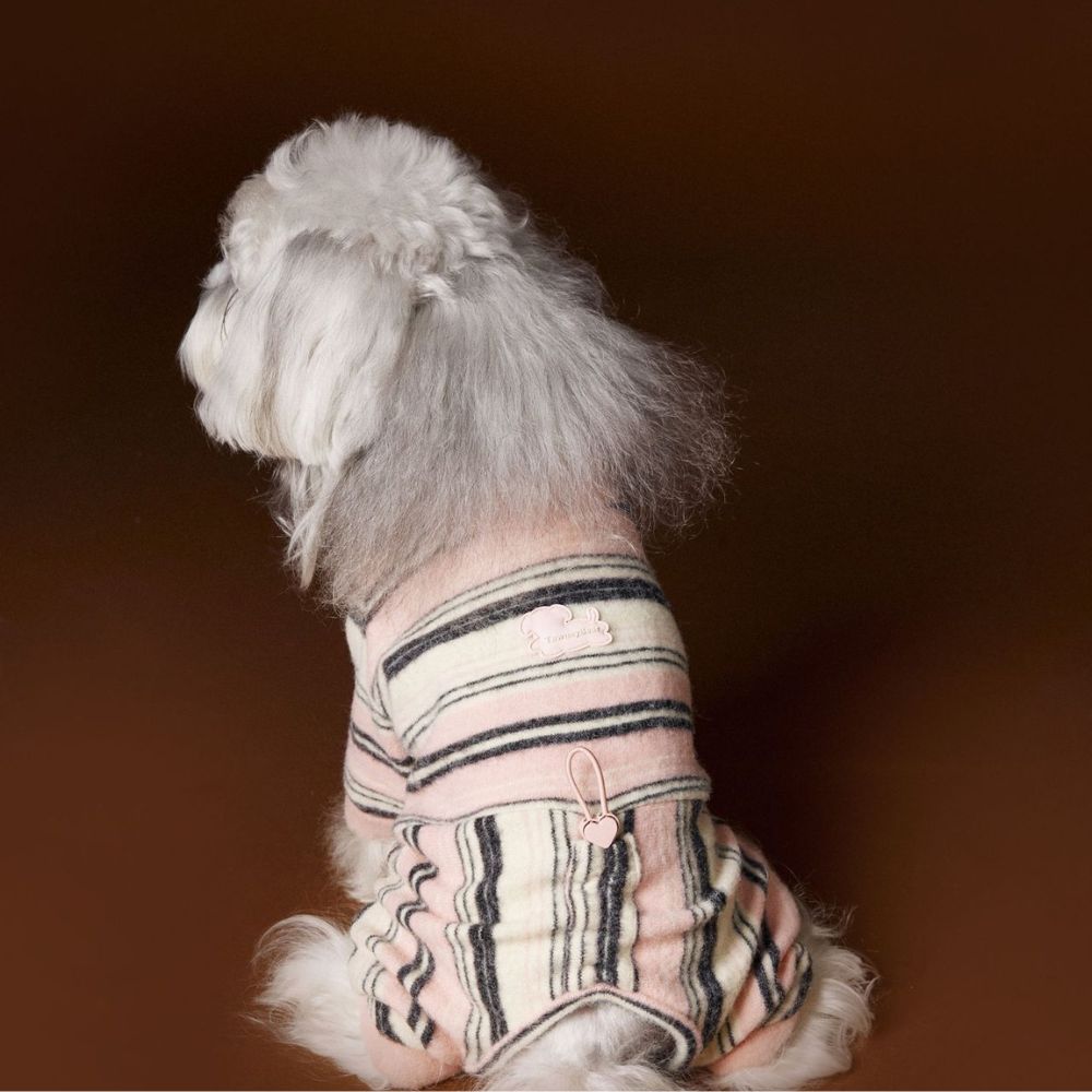 Warm Striped Four-Leg Thick Undershirt Dog Sweatshirt