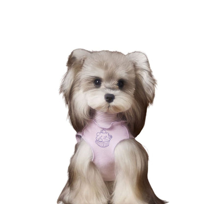 Autumn Reversible Striped Ruffle Undershirt Sleeveless Dog Vest