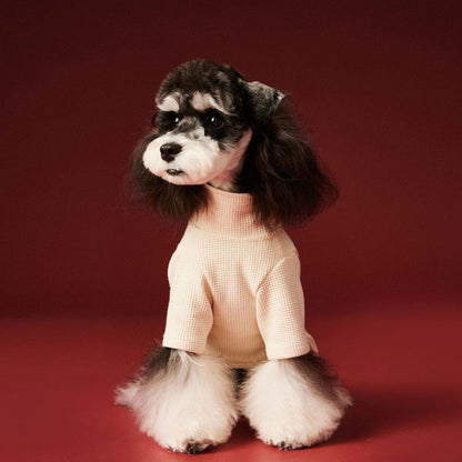 Autumn Winter Waffle Four-Leg Dog Base Shirt