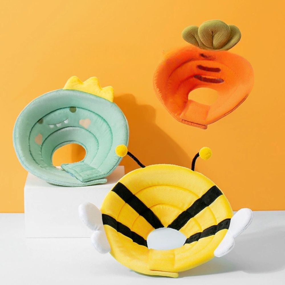 Soft Plush Pet Recovery Collar – Cute Animal Protective Cone