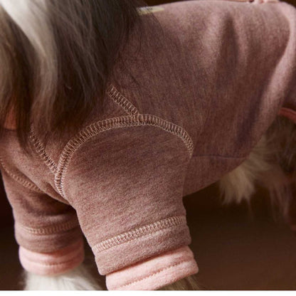 Autumn Winter Cozy Color-Block Silk Wool Dog Base Shirt