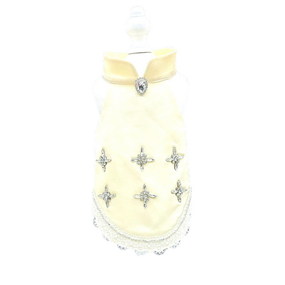 High-end pet dress with rhinestones for small breed dogs