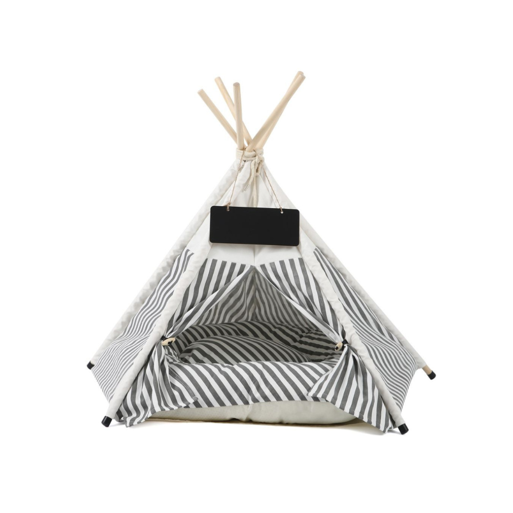 Cozy Cotton Teepee Pet Bed  Cat Small Dog