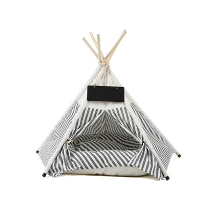 Cozy Cotton Teepee Pet Bed  Cat Small Dog