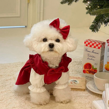 Puppy Christmas Princess Dress