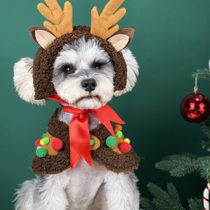 Christmas Dog Scarf Cape | Funny Holiday Pet Accessories