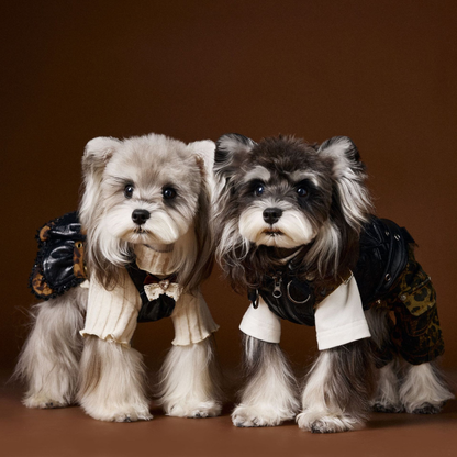 Autumn Dog Dress for Female Dogs Leopard Print Suspender Dress