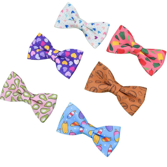 Summer Cute Pet Bow Tie Reversible Printed Eco-Friendly Cat Dog Collar Accessory