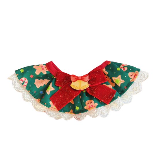 Christmas Lace Pet Bib Collar – Adjustable Neck Accessory for Cats and Dogs