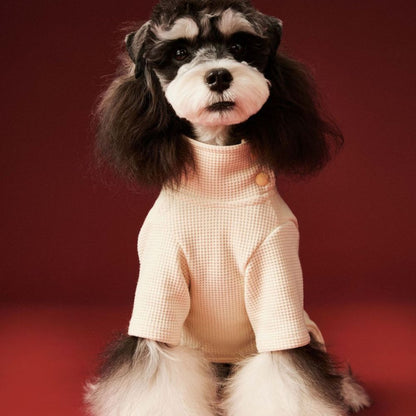 Autumn Winter Waffle Four-Leg Dog Base Shirt