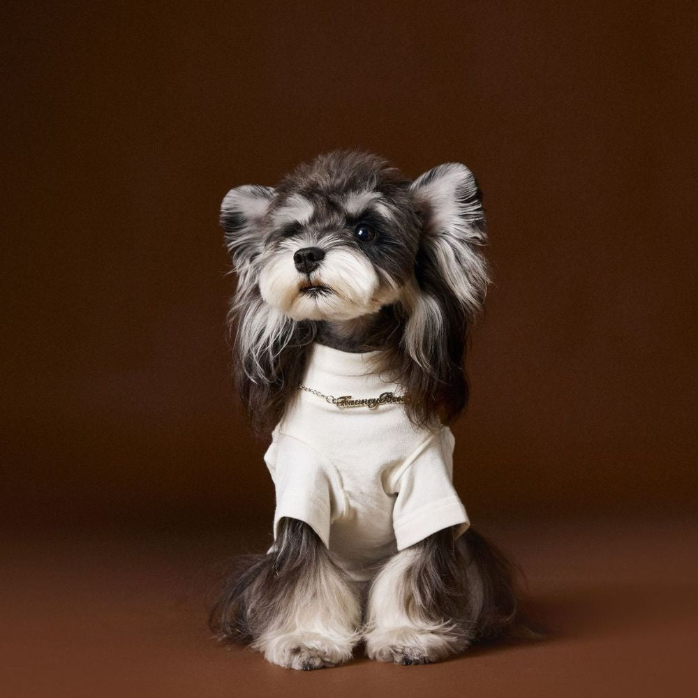 Stylish Solid Color Dog Necklace Two Leg Undershirt Shirt