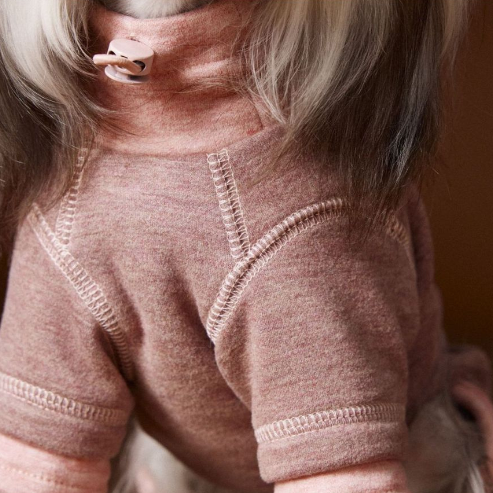 Autumn Winter Cozy Color-Block Silk Wool Dog Base Shirt