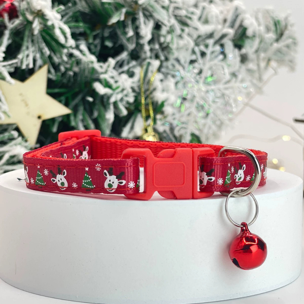 Christmas Pet Collar with Bell for Dogs and Cats