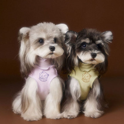 Autumn Reversible Striped Ruffle Undershirt Sleeveless Dog Vest