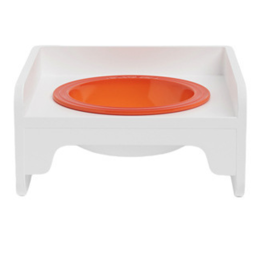 Modular Elevated Plastic Pet Bowl with Anti-Spill Design