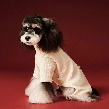 Autumn Winter Waffle Four-Leg Dog Base Shirt