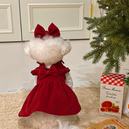 Puppy Christmas Princess Dress