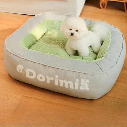 Semi-Enclosed Plush Dog Bed for Winter Warmth and Comfort
