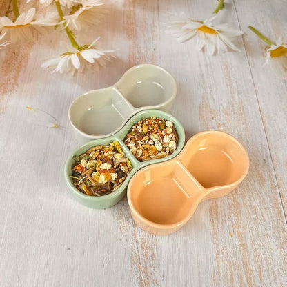 Ceramic Feeding Bowl for Hamsters, Parrots, and Small Pets