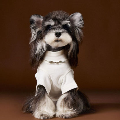 Stylish Solid Color Dog Necklace Two Leg Undershirt Shirt