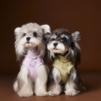 Autumn Reversible Striped Ruffle Undershirt Sleeveless Dog Vest