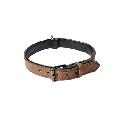 Personalized Leather Dog Collar with Engraved Nameplate